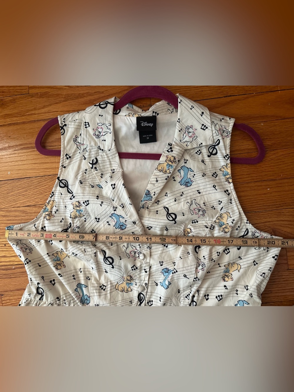 Torrid Disney Cream Aristocats Print Sleeveless Dress - Picture 8 of 9